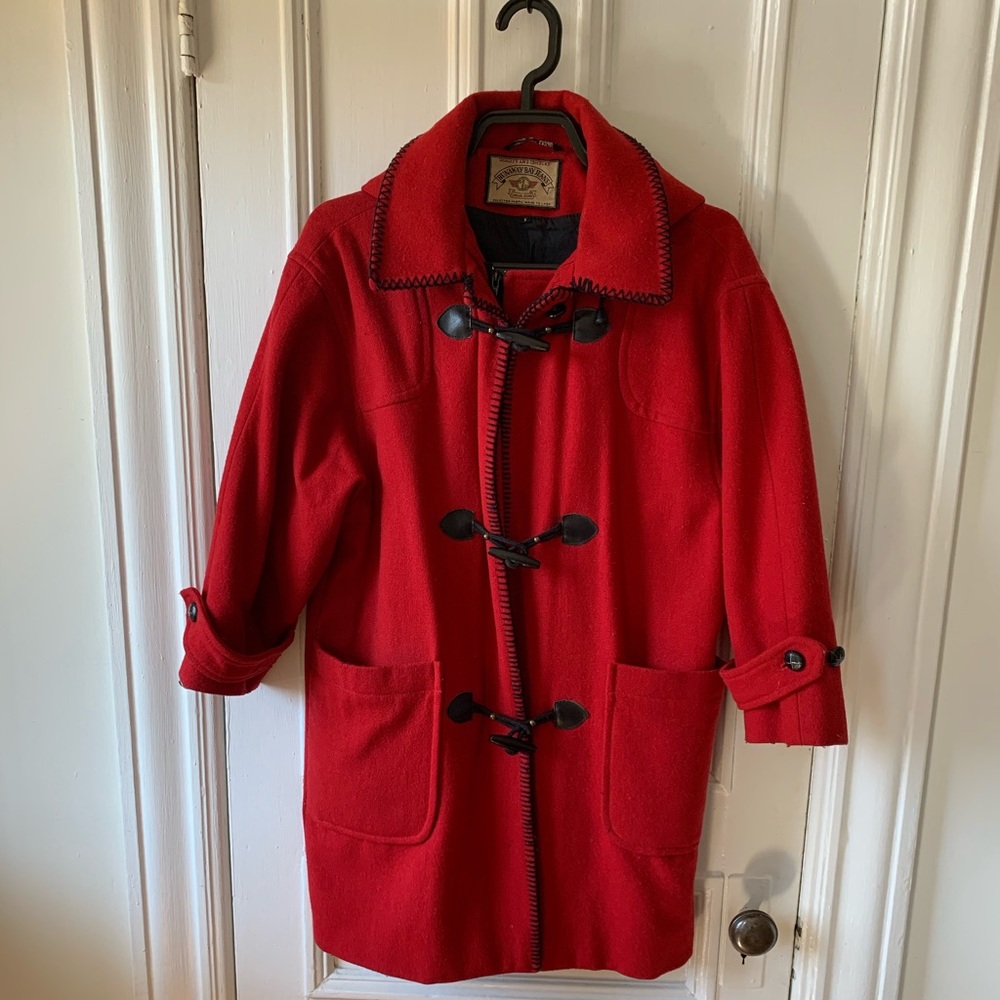 Vintage Red Wool Coat
